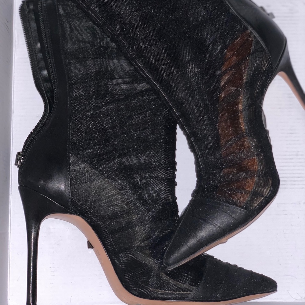 Schutz ruched lace Booties